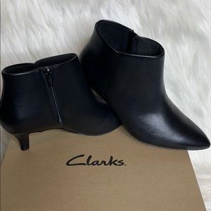 Clarks Collection Leather bootie in Black.